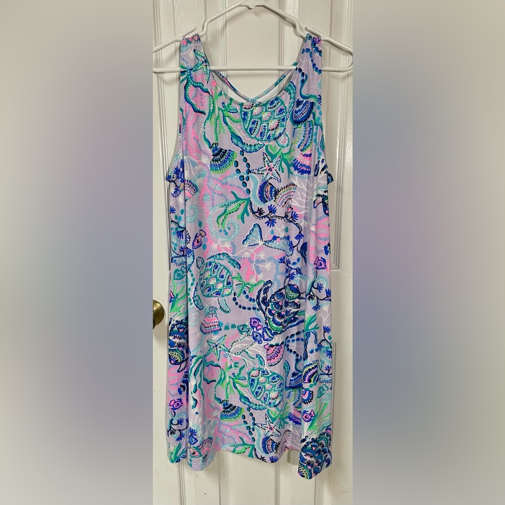 Lilly Pulitzer Dress Size XL Xlarge Mini Swing Resortwear Preppy Beach Tropical - Picture 2 of 9
